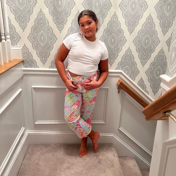 Vintage Lilly Pulitzer "Adios Elephant" Patch Pants, Size 4 - Picture 3 of 10